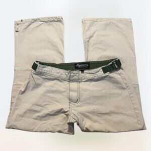 Y2k 2000s Spacegirls creme and green cargo capri pants size 3